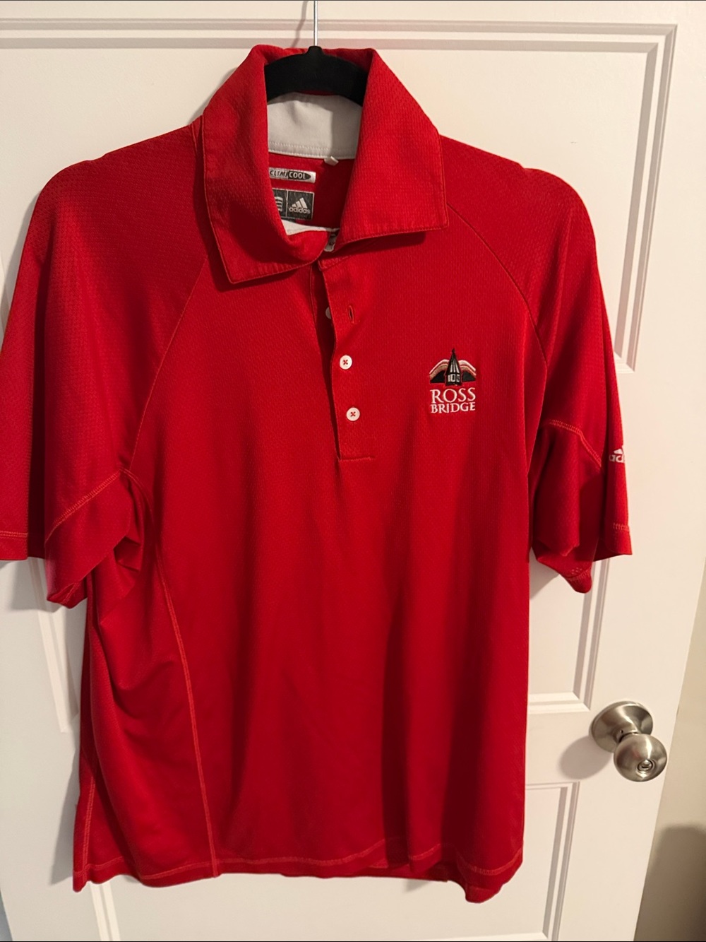 adidas Men's Red Ross Bridge Polo Shirt